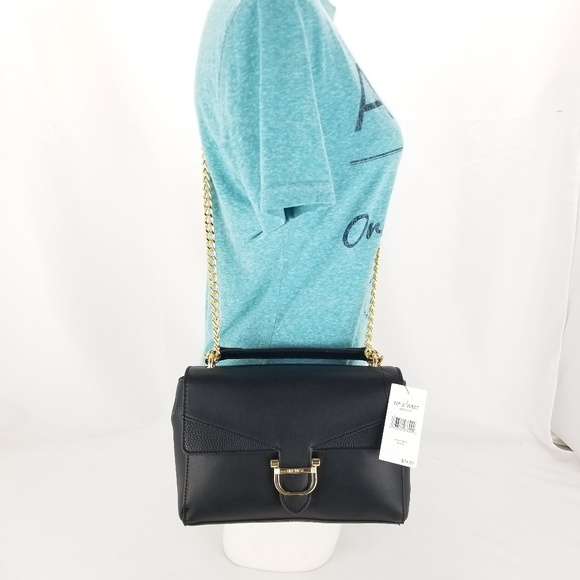 COPY - NINE WEST BEDFORD Black Crossbody Gold Ton… - Picture 7 of 8